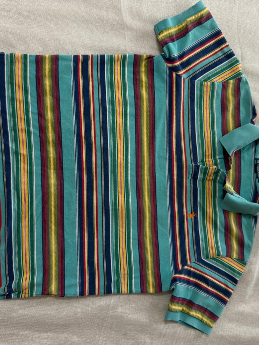 Vintage 90s Polo by Ralph Lauren “Serape Blanket” Multi-Stripe Polo Shirt - XL